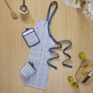 My Texas House Sutton Pick Stitch 3pc Kitchen Set Blue‎ Stripe - Walmart